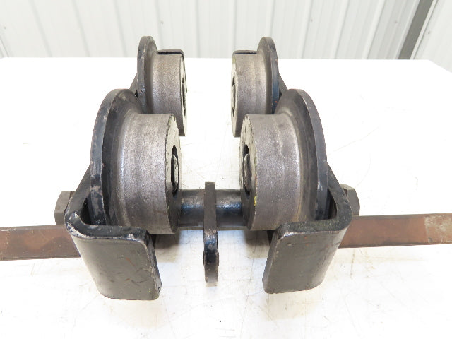 CM 633 Series 1 Ton Plain Type Manual Push Trolley 3"-8" Beam Flange 2000Lb