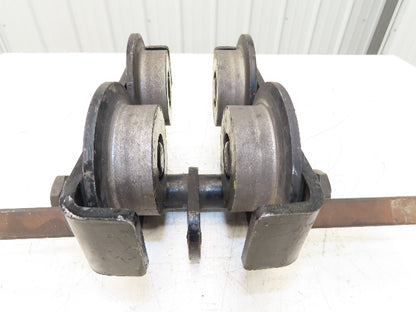 CM 633 Series 1 Ton Plain Type Manual Push Trolley 3"-8" Beam Flange 2000Lb