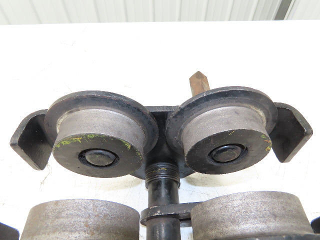 CM 633 Series 1 Ton Plain Type Manual Push Trolley 3"-8" Beam Flange 2000Lb