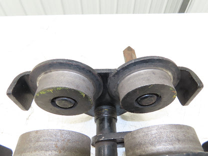 CM 633 Series 1 Ton Plain Type Manual Push Trolley 3"-8" Beam Flange 2000Lb