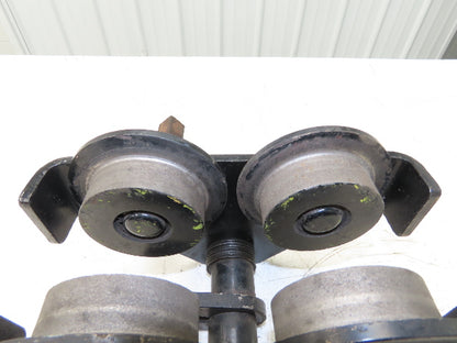 CM 633 Series 1 Ton Plain Type Manual Push Trolley 3"-8" Beam Flange 2000Lb