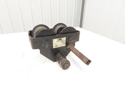 CM 633 Series 1 Ton Plain Type Manual Push Trolley 3"-8" Beam Flange 2000Lb