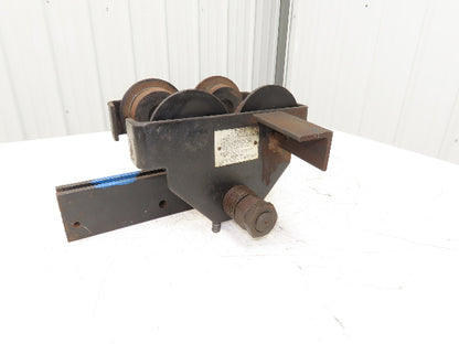 CM 633 Series 1 Ton Plain Manual Push Trolley 3"-8" Beam 2000Lb w/Hanger Plates