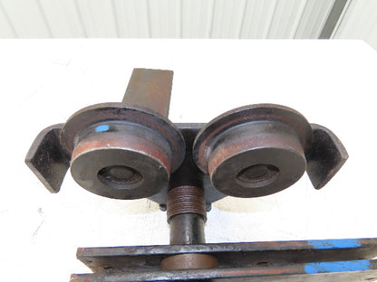 CM 633 Series 1 Ton Plain Manual Push Trolley 3"-8" Beam 2000Lb w/Hanger Plates