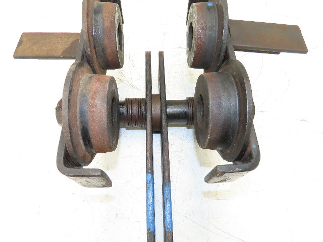 CM 633 Series 1 Ton Plain Manual Push Trolley 3"-8" Beam 2000Lb w/Hanger Plates
