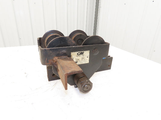 CM 633 Series 1 Ton Plain Manual Push Trolley 3"-8" Beam 2000Lb w/Hanger Plates