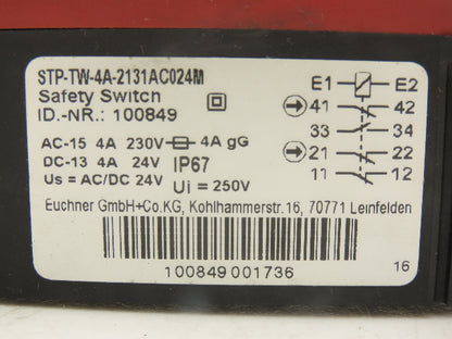 Euchner STP-TW-4A-2131AC024M Safety Guard Switch TWIN 230VAC 24V AC/DC  IP67