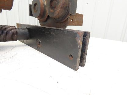 CM 633 Series 1 Ton Plain Manual Push Trolley 3"-8" Beam 2000Lb w/Hanger Plates