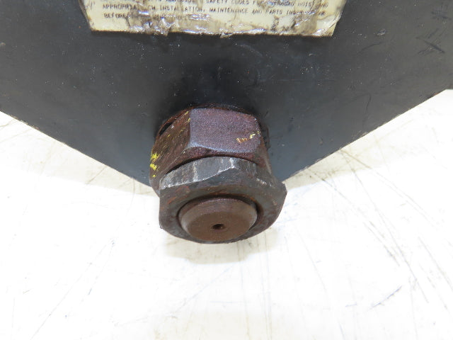 CM 633 Series 1 Ton Plain Manual Push Trolley 3"-8" Beam 2000Lb w/Hanger Plates