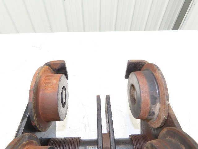 CM 633 Series 1 Ton Plain Manual Push Trolley 3"-8" Beam 2000Lb w/Hanger Plates