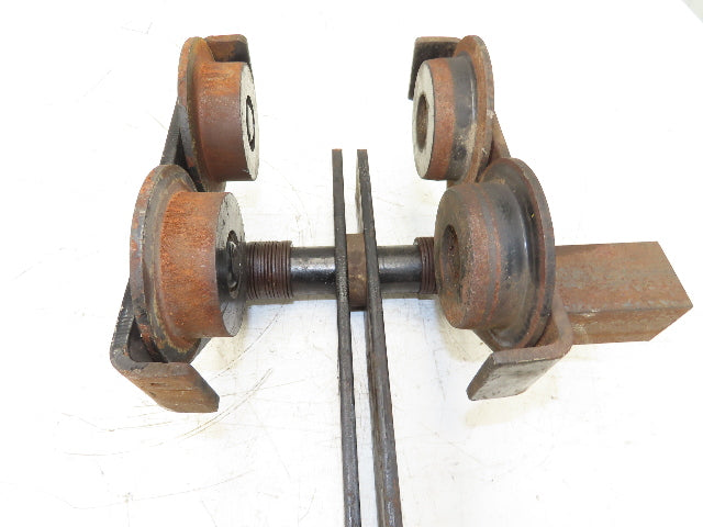 CM 633 Series 1 Ton Plain Manual Push Trolley 3"-8" Beam 2000Lb w/Hanger Plates