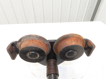 CM 633 Series 1 Ton Plain Manual Push Trolley 3"-8" Beam 2000Lb w/Hanger Plates