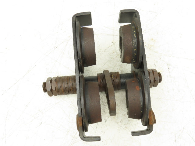 CM 633 Series 1 Ton Plain Type Manual Push Trolley 3"-8" Beam Flange 2000Lb