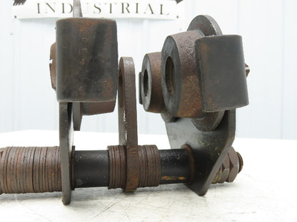 CM 633 Series 1 Ton Plain Type Manual Push Trolley 3"-8" Beam Flange 2000Lb