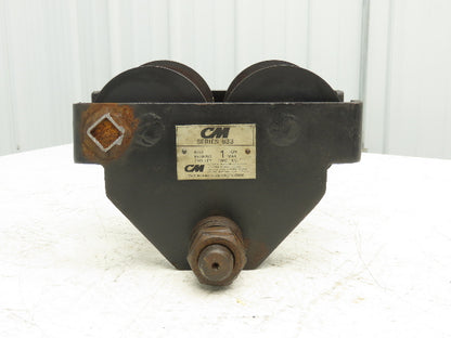 CM 633 Series 1 Ton Plain Type Manual Push Trolley 3"-8" Beam Flange 2000Lb