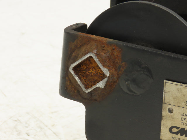 CM 633 Series 1 Ton Plain Type Manual Push Trolley 3"-8" Beam Flange 2000Lb