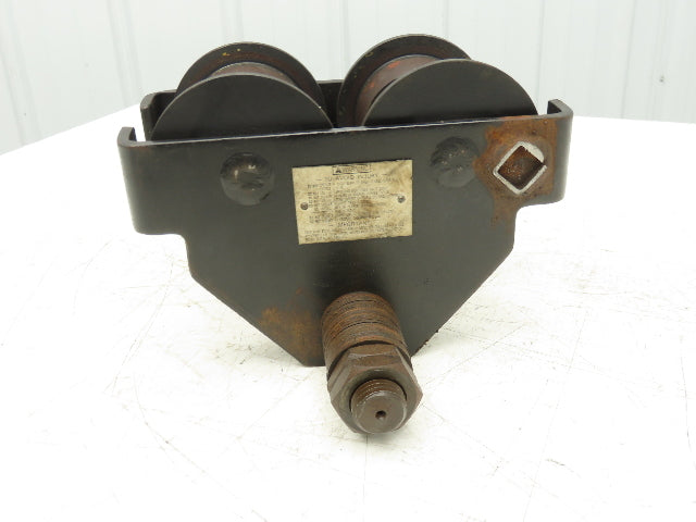 CM 633 Series 1 Ton Plain Type Manual Push Trolley 3"-8" Beam Flange 2000Lb