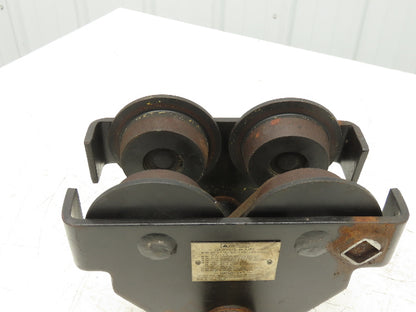 CM 633 Series 1 Ton Plain Type Manual Push Trolley 3"-8" Beam Flange 2000Lb