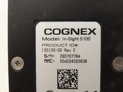 Cognex IS5100-00 Rev E In-Sight 5100 Vision Camera Machine Photo Eye HF50HA-1B