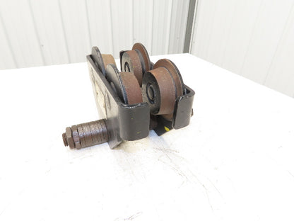 CM 633 Series 1 Ton Plain Manual Push Trolley 3"-8" Beam 2000Lb -No Hanger Plate