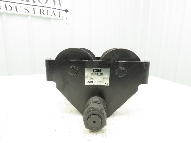 CM Series 633  2-Ton Plain Type Manual Push Trolley 3-5/8"- 8" Beam 4000Lb