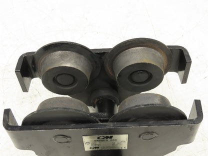 CM Series 633  2-Ton Plain Type Manual Push Trolley 3-5/8"- 8" Beam 4000Lb