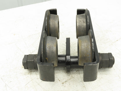 CM Series 633  2-Ton Plain Type Manual Push Trolley 3-5/8"- 8" Beam 4000Lb