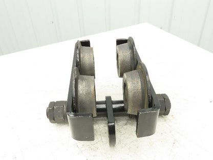 CM Series 633  2-Ton Plain Type Manual Push Trolley 3-5/8"- 8" Beam 4000Lb
