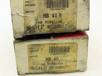 McGill MR 40 Needle Roller Bearing 2.500" ID x 3.25" OD x 1.75" W Lot of 2