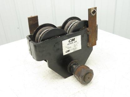 CM Series 633  3-Ton Plain Type Manual Push Trolley 4"-8" Beam 6000Lb