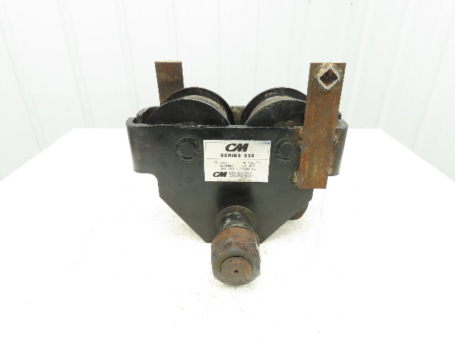 CM Series 633  3-Ton Plain Type Manual Push Trolley 4"-8" Beam 6000Lb