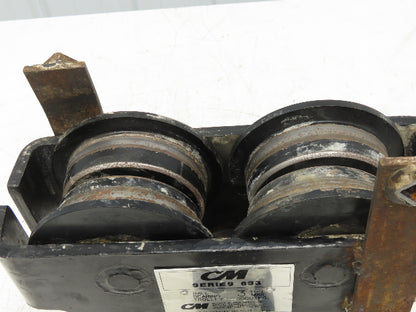 CM Series 633  3-Ton Plain Type Manual Push Trolley 4"-8" Beam 6000Lb