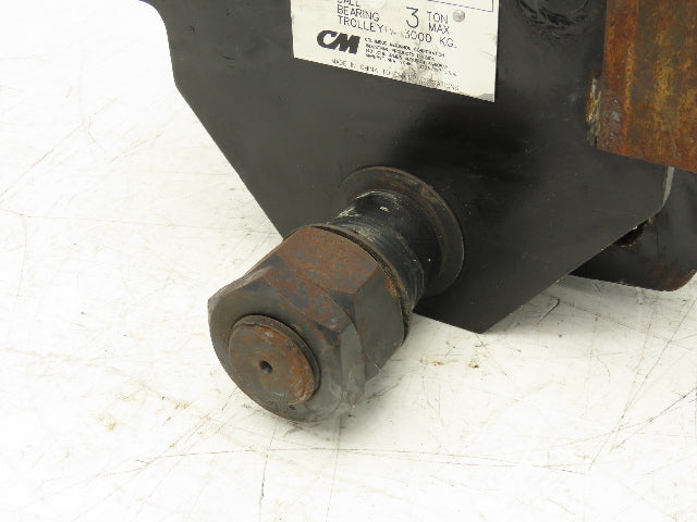 CM Series 633  3-Ton Plain Type Manual Push Trolley 4"-8" Beam 6000Lb