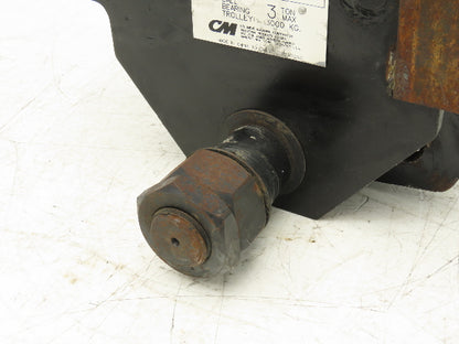 CM Series 633  3-Ton Plain Type Manual Push Trolley 4"-8" Beam 6000Lb