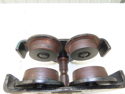 CM 1 Ton Plain Type Manual Push Trolley 3"-6" Beam 2000Lb  -No Hanger Bracket