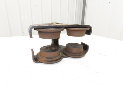 CM 1 Ton Plain Type Manual Push Trolley 3"-4" Beam 2000Lb