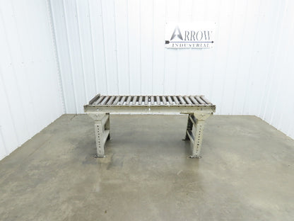 Hytrol 20"x 60"L Gravity Roller Conveyor 17"BF 1.9"Roller 27.5"-40" Adj Height