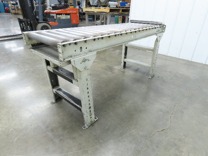 Hytrol 20"x 60"L Gravity Roller Conveyor 17"BF 1.9"Roller 27.5"-40" Adj Height