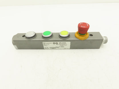 Fortress Interlocks Pushbutton Station Illuminated White Green Yellow E-Stop