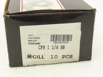 McGill CFH 1 1/4 SB Cam Follower 1-1/4" OD x 3/4" Width 3/4"-16 Stud Lot of 10
