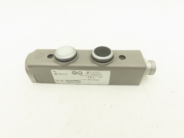 Fortress Interlocks THCP7PBQ7 2-Pushbutton Station Black & Illuminated White 24V