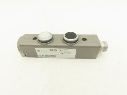 Fortress Interlocks THCP7PBQ7 2-Pushbutton Station Black & Illuminated White 24V