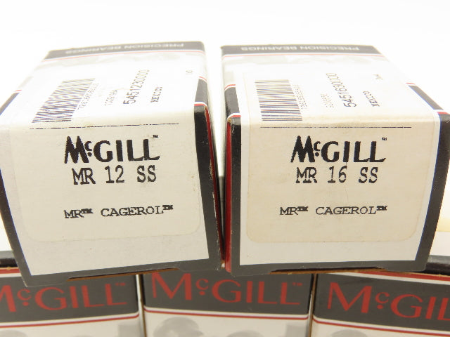 McGill MR 16 SS Needle Bearing 1" Bore x 1.50" OD x 1.0" Width Sealed Lot of 6