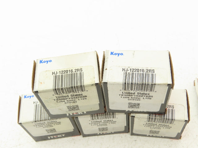 Koyo HJ-122016.2RS Needle Roller Bearing 3/4" Bore 1.25" OD 1" Width Lot of 6