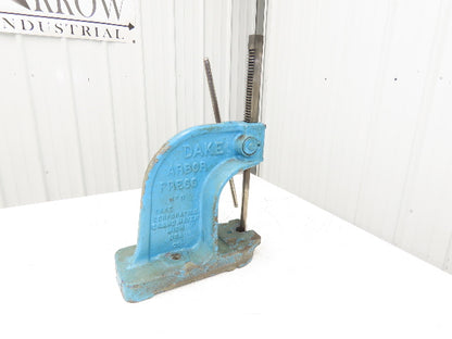 Dake Model No 0 Bench Top Arbor Press 1-1/2 Ton 4.5" Throat 7.75" Stroke