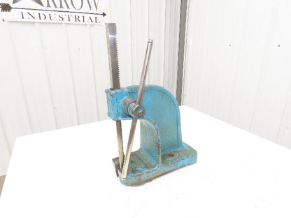 Dake Model No 0 Bench Top Arbor Press 1-1/2 Ton 4.5" Throat 7.75" Stroke