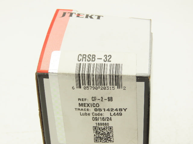 JTEKT CRSB-32 Flat Cam Follower 2" Roller 1.25" Width .8750" Stud Dia Sealed