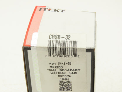 JTEKT CRSB-32 Flat Cam Follower 2" Roller 1.25" Width .8750" Stud Dia Sealed