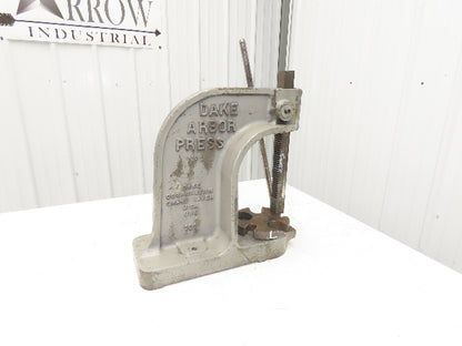 Dake Model No 1 Bench Top Arbor Press 3 Ton 7" Throat 11.5" Stroke