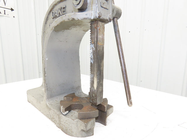 Dake Model No 1 Bench Top Arbor Press 3 Ton 7" Throat 11.5" Stroke